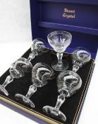 A set of six Stuart Crystal glasses, made exclusively for The Cunard Steamship Co. Ltd. R.M.S.