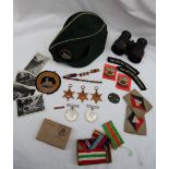 Five World War II medals including The War Medal, The Defence Medal, The Africa Star,
