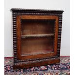 A 19th century rosewood dwarf display cabinet,