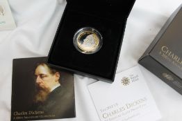 A Royal Mint 2012 UK Charles Dickens £2 Piedfort silver proof coin,