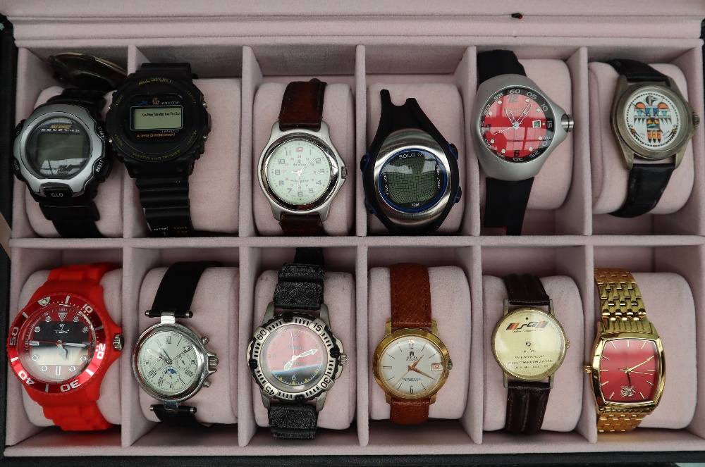 A collection of Gentleman's and Lady's wristwatches including Nelsonic, Timex, Skagen, Ruflex, - Image 4 of 6