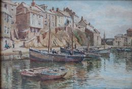 Tom Gough A harbour scene Watercolour Signed 38 x 56.