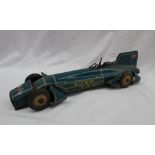 A tin-plate clockwork toy of Captain Malcolm Campbell's 'Blue Bird' Land Speed Record car by