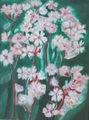 Sheila Knapp Fisher Red Campion Mixed media Signed on the reverse of the painting 35 x