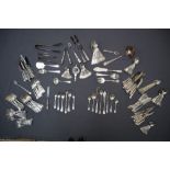 A Peruvian Camusso silver flatware service, comprising twelve fish forks, twelve fish knives,