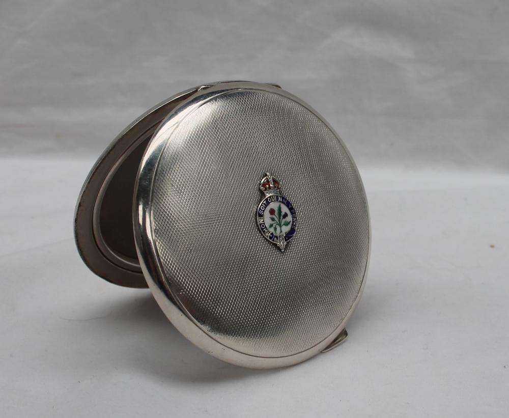 A George VI Silver compact,