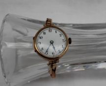 A 15ct yellow gold Lady's wristwatch,