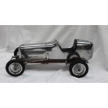 A Bantam midget, crafted in aluminium, with replica engine,