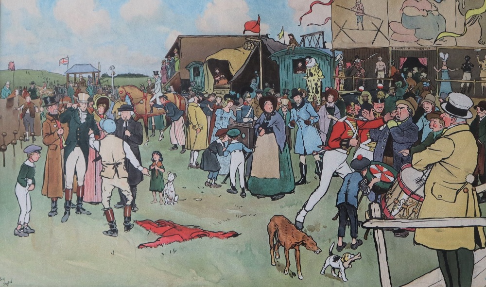 Cecil Aldin “The blue market races” Chromolithograph 37 x 60cm