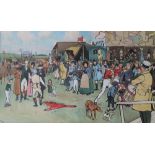 Cecil Aldin “The blue market races” Chromolithograph 37 x 60cm