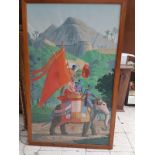 ZUBER – L'Hindoustan - Impression polychrome. Travail Ancien - 109 x 66 cm -