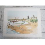 Yves BRAYER - Paysage de Provence - Lithographie en couleurs, SBD et numérotée, [...]