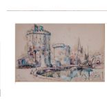 Paul SIGNAC (1863-1935) - La Rochelle - Aquarelle, rehauts de gouache, crayon sur [...]