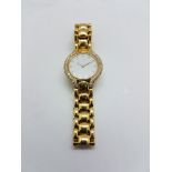 EBEL - Montre de dame en or jaune et diamants, env. 1 ct. - Poids brut : 76,2 grs -