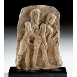 Mesopotamian Terracotta Relief Plaque w/ Erotic Scene