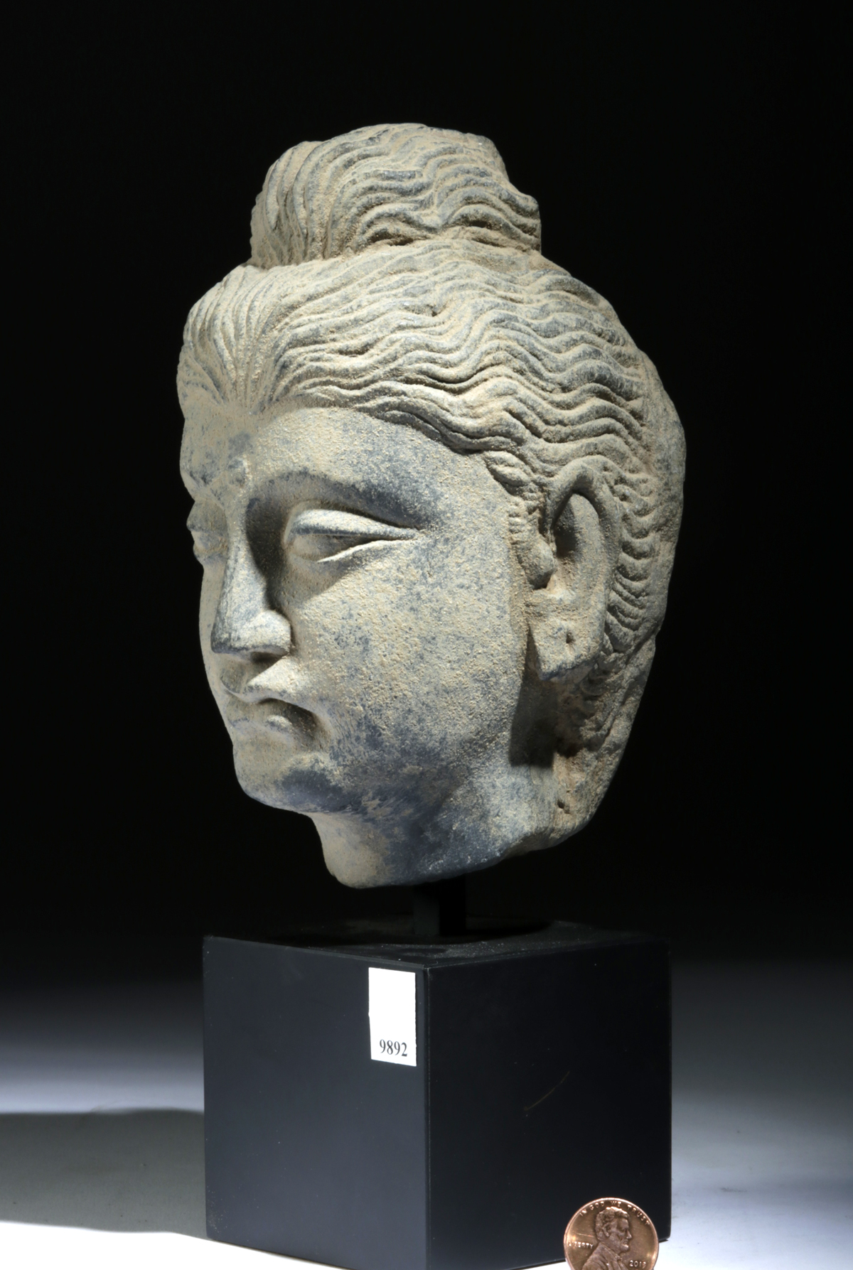 Gandharan Schist Head of Buddha - Image 3 of 4