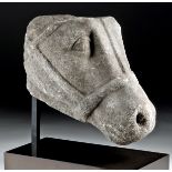 Large Roman Marble Horse Head