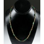 Gorgeous Roman Emerald & Gold Necklace - 14.3 g