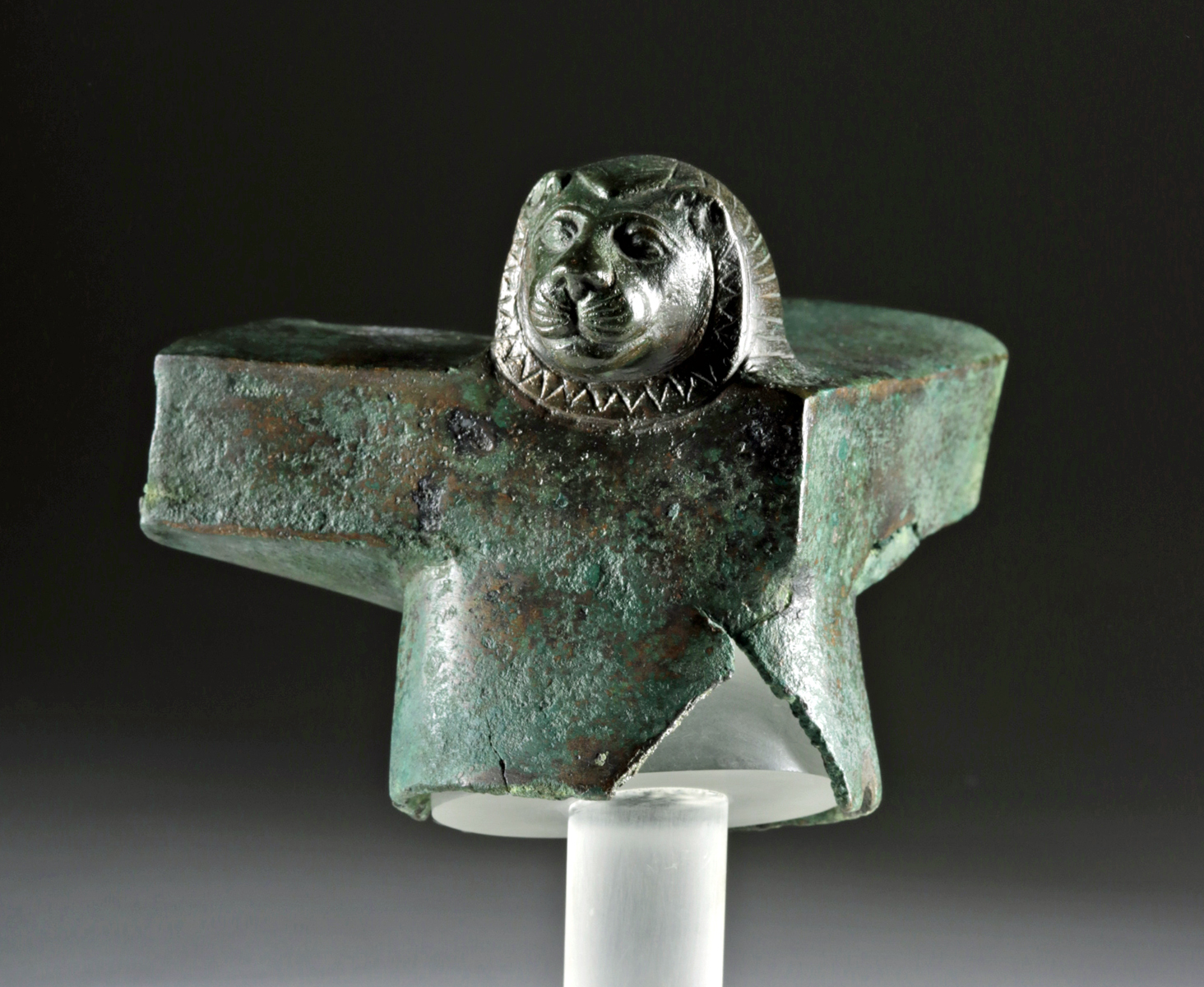 Egyptian Copper Lion Attachment, ex-Sotheby's