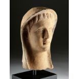Fine Etruscan Terracotta Female Votive Head