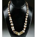 Stunning Bactrian Agate & Gold Bead Necklace