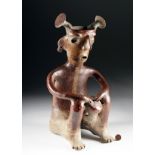 Zacatecas Pottery Seated Male Drummer Figure