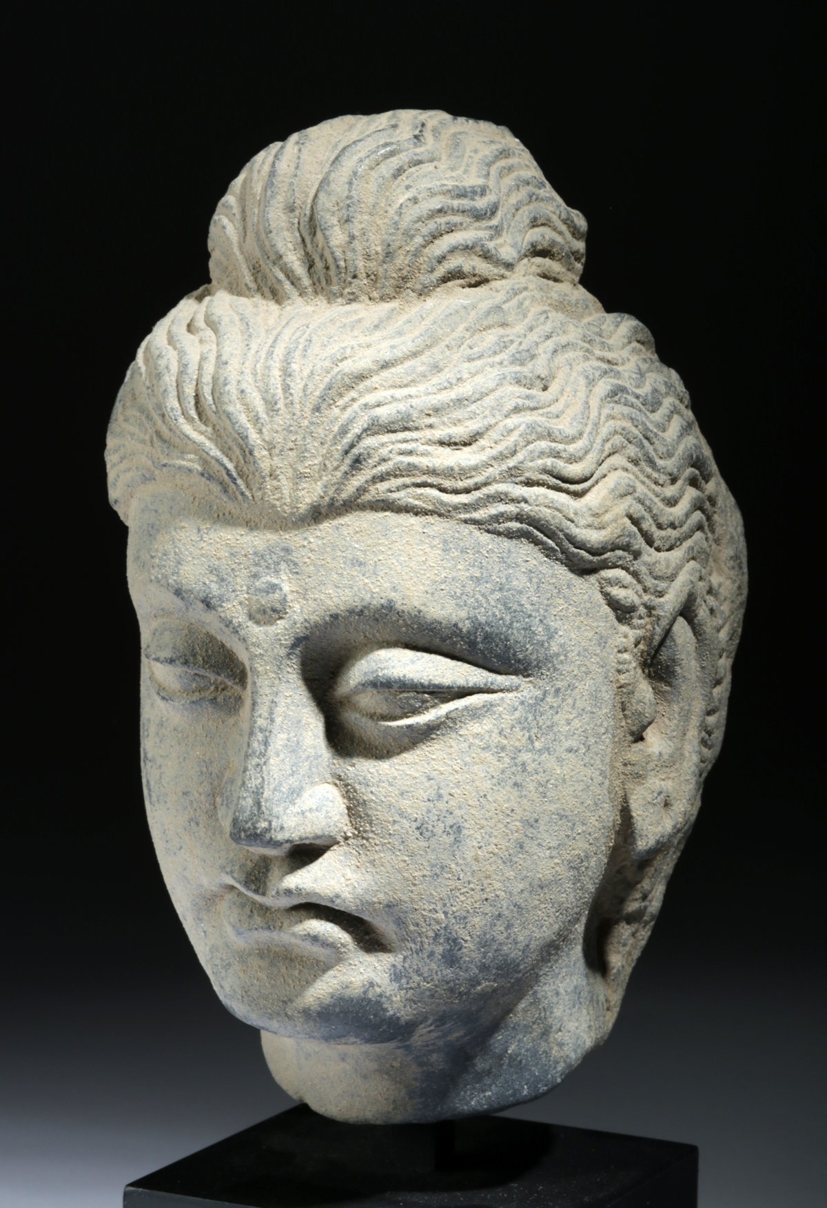 Gandharan Schist Head of Buddha - Image 2 of 4