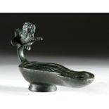 Roman Bronze Oil Lamp with Leaping Lion - ex-Bonhams