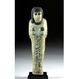 Egyptian New Kingdom Faience Ushabti for Hori