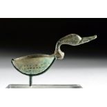 Rare Etruscan Bronze Strainer Fibula