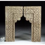 Medieval Islamic Carved Plaster Window Lintels