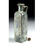 Tall Roman Glass Rectangular Bottle