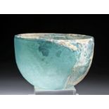 Beautiful Roman Glass Cup w/ Aqua Color