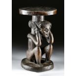 Important 19th C. Chokwe Wood Stool, ex-Sotheby's