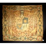 19th C. Victorian Painted Tapestry - Arts and Crafts