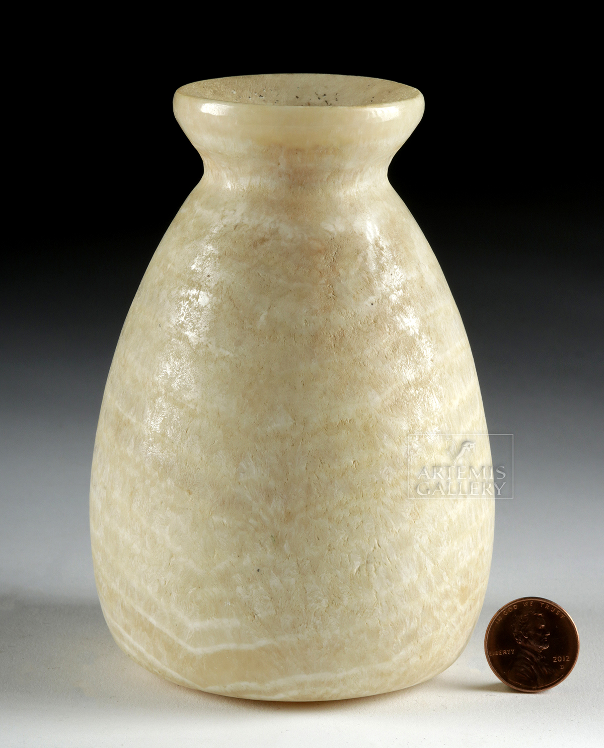 Beautiful Egyptian Banded Alabaster Vessel - Image 2 of 6