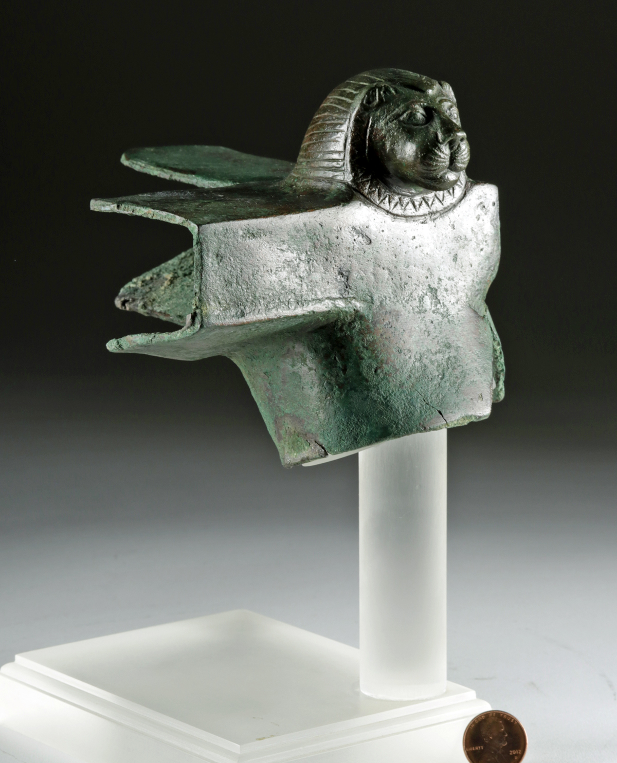 Egyptian Copper Lion Attachment, ex-Sotheby's - Image 2 of 4