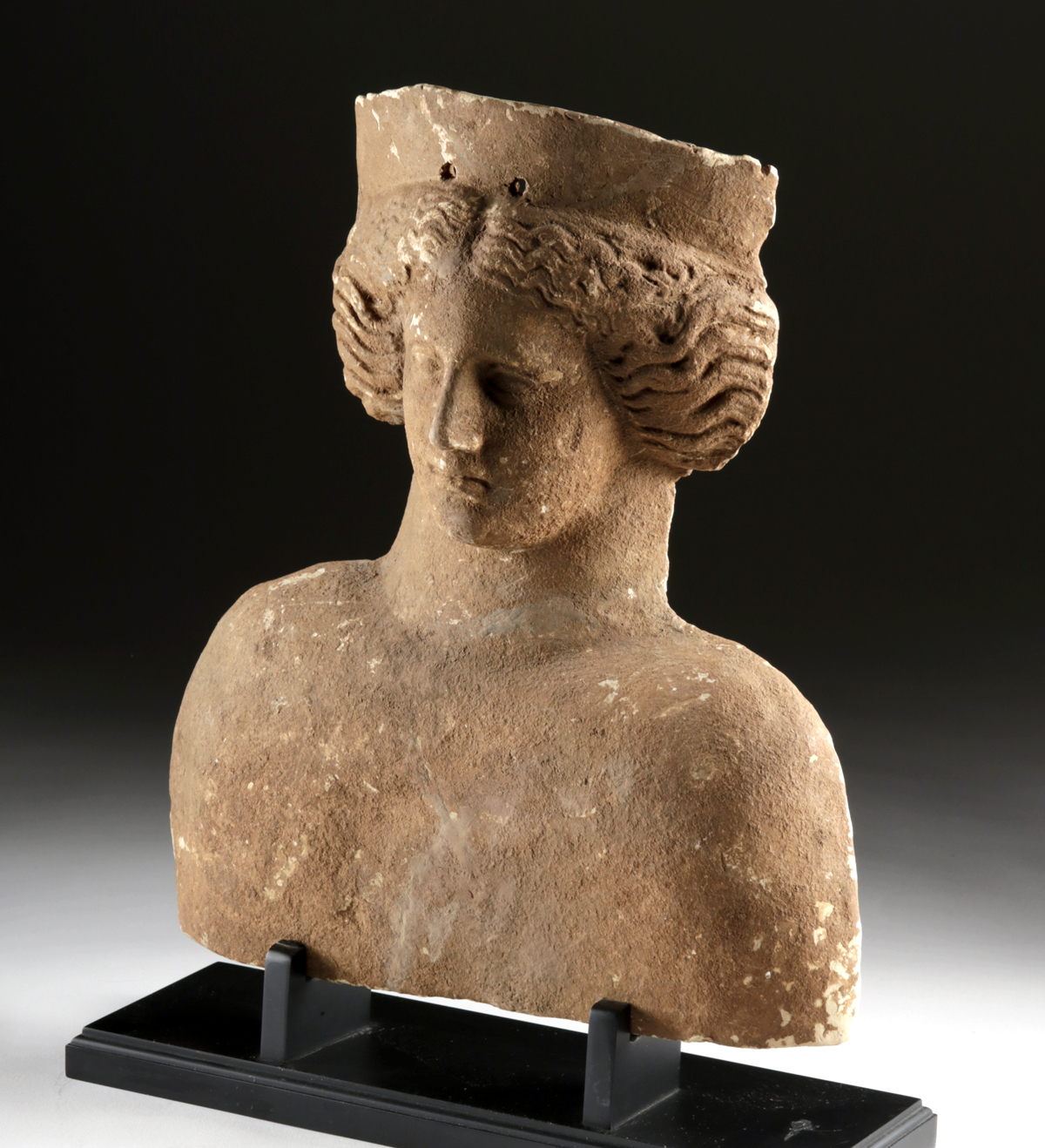 Large Archaic Greek Terracotta Protome - Goddess - Image 3 of 4