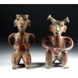 Fine Matched Pair Zacatecas Polychrome Figures