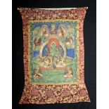 19th C. Tibetan Thangka with Green Tara