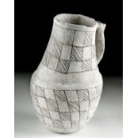 Anasazi Chaco Canyon Black on White Pottery Pitcher