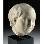 Roman Julio-Claudian Period Marble Head of a Child