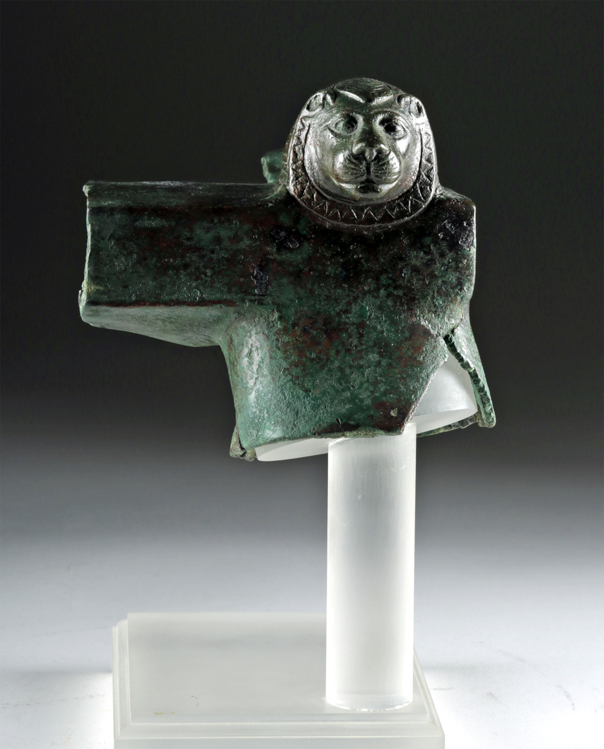 Egyptian Copper Lion Attachment, ex-Sotheby's - Image 3 of 4