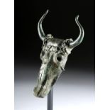 Greek Cypriot Bronze Bull Skull Applique