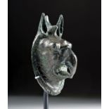 Greek Bronze Handle Attachment - Griffin Head