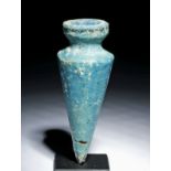 Rare Egyptian Glazed Faience Plumb Bob Votive