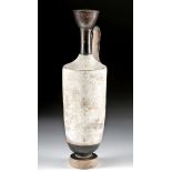 Tall Greek Attic White Ground Lekythos