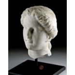 Lifesize Roman Marble Head of Venus