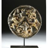 Roman Gilded Silver Roundel - Figures of Sirens