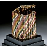 Rare Nazca Reed Basket w/ Textile Wrapping